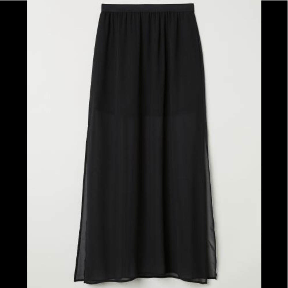 🌸BLACK SHEER MAXI / MIDI SKIRT